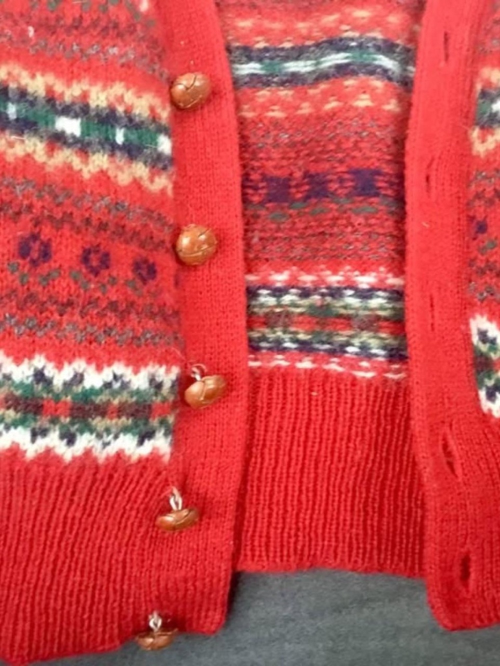 1970's Vintage Fair Isle 100% Shetland Wool Vest - Picture 3 of 4